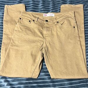 🔥LEVI’S 502 Regular Taper Jeans Pants - Tan/Brown - Sz 14 Regular (27x27) - GUC